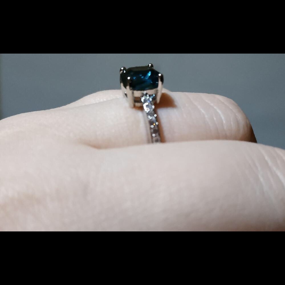 5⭐️ FAV BESTSELLER Blue Topaz Cubic Zirconia Ring - Picture 3 of 5